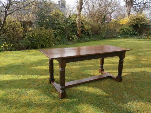 Antique Oak Refectory Dining Table Kitchen Table (1 of 1)