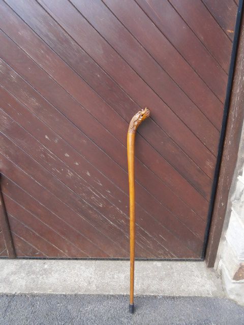 Antique Oriental Chinese Carved Dragon Walking Cane/Walking Stick (1 of 1)