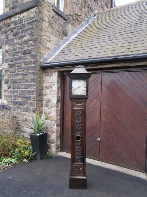 Antique Carved Oak Longcase Clock John Pearce Stratford (1 of 1)