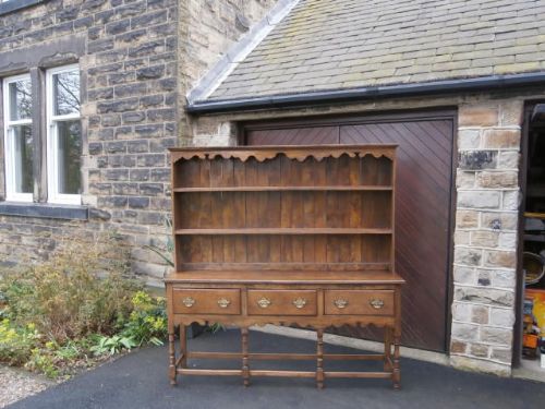 Antique Oak Country Kitchen Dresser Rack Sideboard (1 of 1)