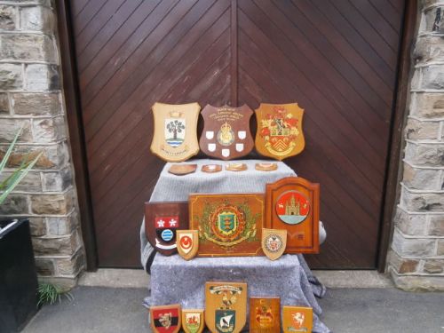 Collection Heraldic Wooden Armorial Plaques (1 of 1)