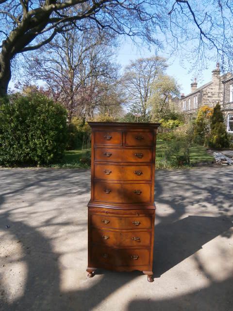 Antique Mahogany Chest on Chest Tallboy Chest Drawers c.1920 (1 of 1)