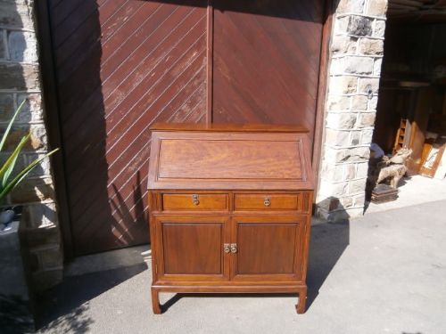 Antique Oriental Chinese Hardwood Bureaux Desk (c.1920) (1 of 1)