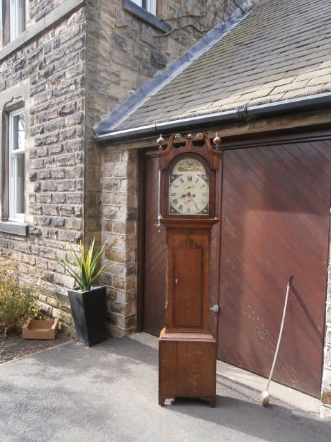 Antique Country Oak Longcase Clock Rob Walker (c.1840) (1 of 1)