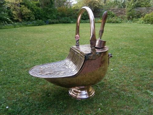 Antique Copper Coal Bucket Shovel (c.1900) (1 of 1)