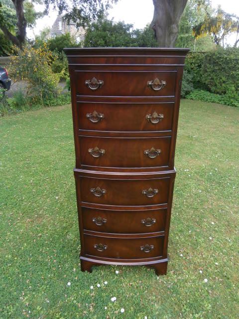 Antique Mahogany Tallboy Chest On Chest Dressing Chest (c.1920) (1 of 1)