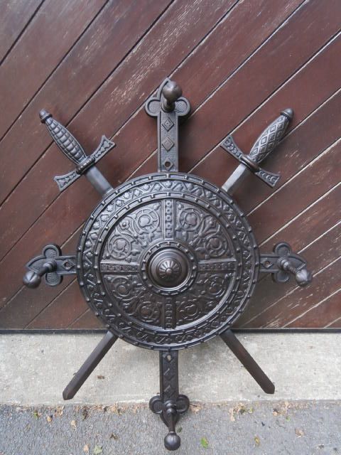 Unusual Antique Cast Iron Coat Rack Hat Stand (c.1900-20) (1 of 1)