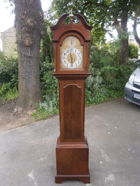 Edwardian Inlaid Mahogany Longcase Clock Gustav Becker (c.1900) (1 of 1)