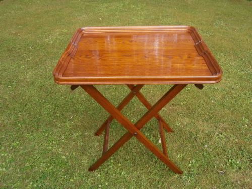 Antique Oak Butlers Tray On Stand (c.1900) (1 of 1)
