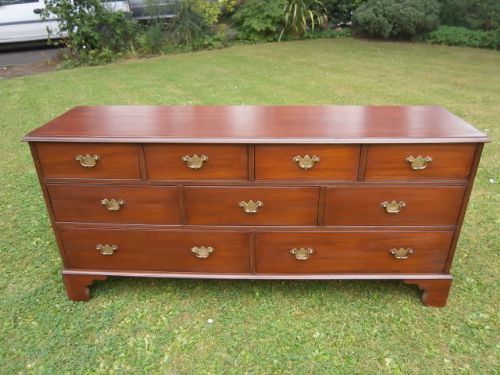Antique Bank Mahogany Draws Chest Sideboard (1 of 1)