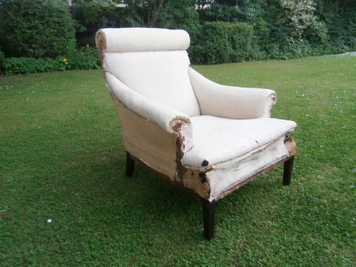 Antique Upholsted Howard Style Armchair For Recovering c.1880 (1 of 1)