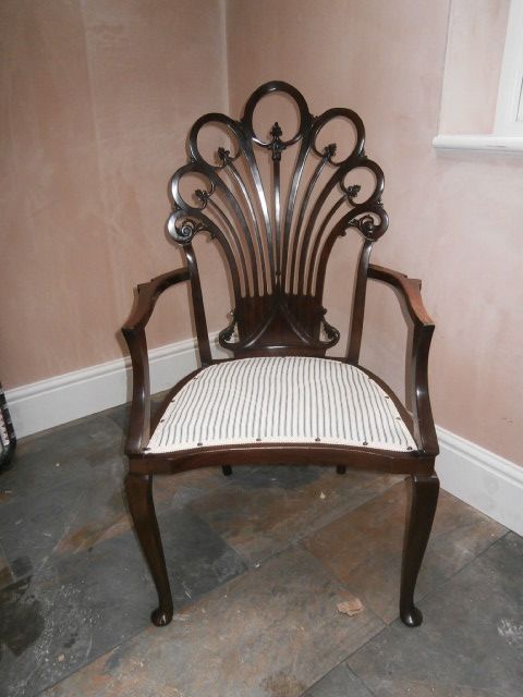 Antique Mahogany Armchair Desk Chair (1 of 1)