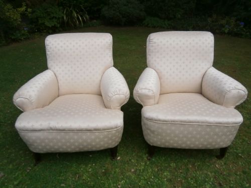 Pair Antique Upholsted Armchairs (1 of 1)