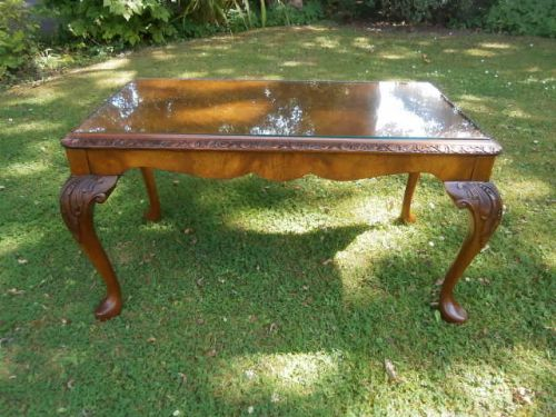 Antique Figured Walnut Coffee Table c.1920 (1 of 1)