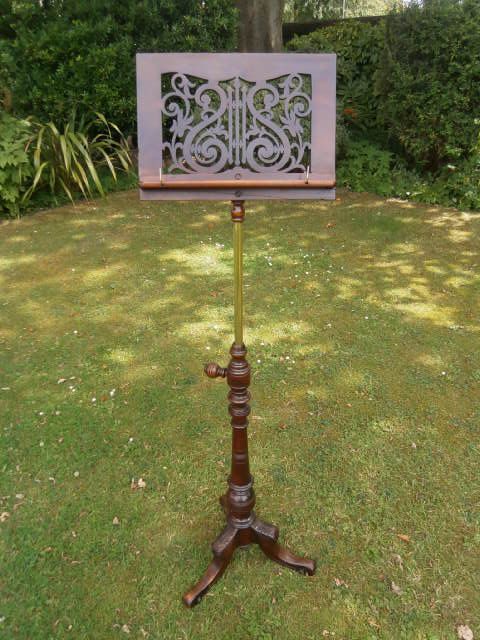 Antique Walnut Music Stand, Reading Stand c.1860 (1 of 1)