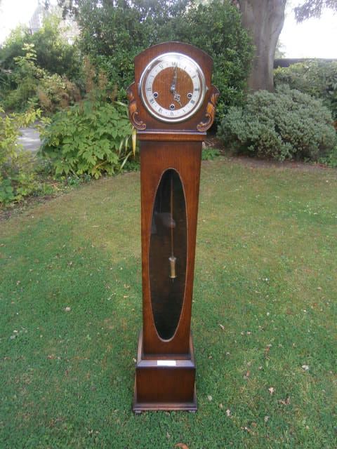 Antique Oak Grandaughter Clock c.1920 (1 of 1)