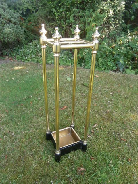 Brass & Cast Iron Stick Stand Umbrella Stand Hall Stand c.1900 (1 of 1)