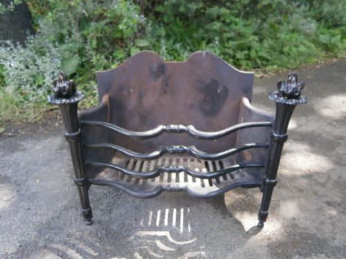 Antique Cast Iron Fire Basket Dog Grate Log Basket (1 of 1)