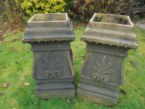 Very Rare Pair of Antique Chimney Pots fleur de lys (1 of 7)
