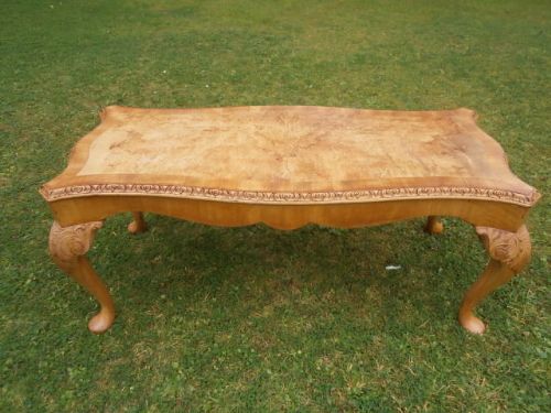 Antique Bleached Burr Walnut Coffee Table c.1920 (1 of 1)