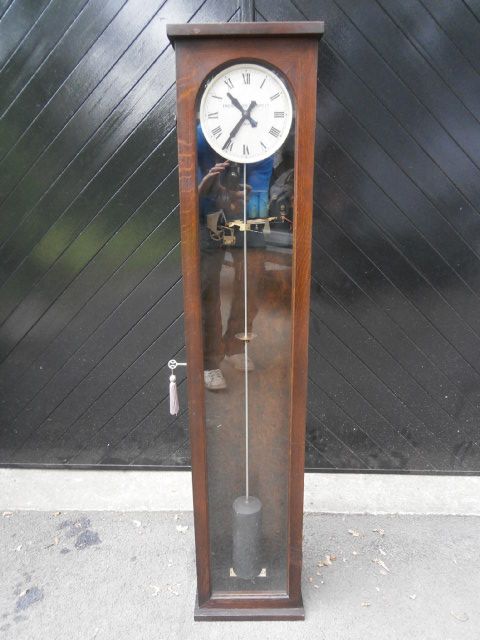 Antique Oak Cased Electric Regulator Clock c.1900 (1 of 1)