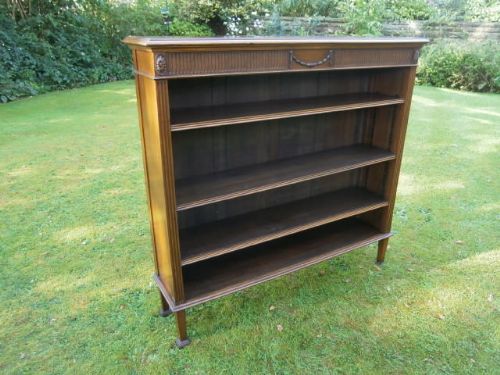 Antique Walnut Open Bookcase By Waring & Gillow (1 of 1)
