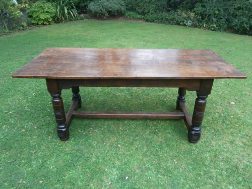 Antique Oak Refectory Dining Table Kitchen Table c.1880 (1 of 1)