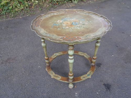 Small Painted Coffee Table Lamp Table c.1920 (1 of 1)