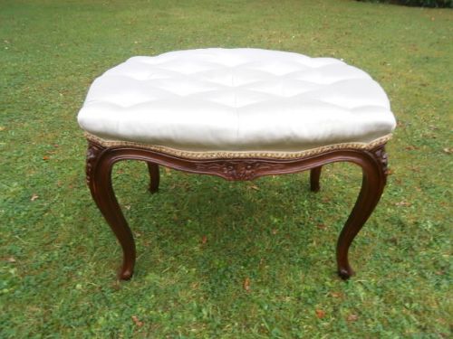 Antique Walnut Stool Dressing Table Stool c.1920 (1 of 1)