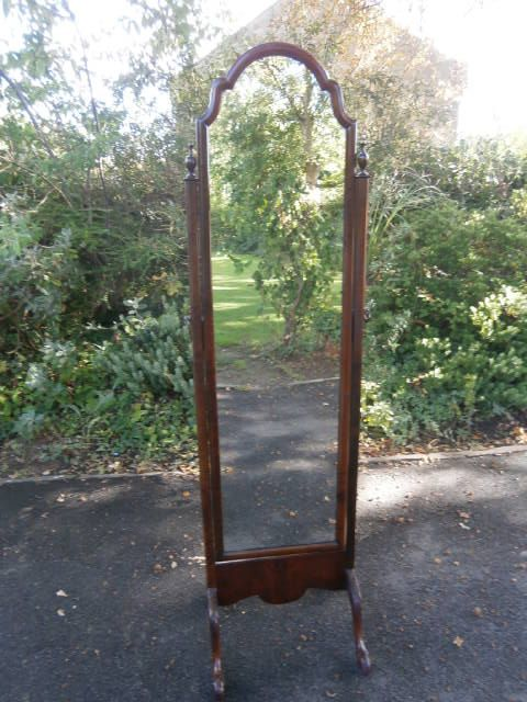 Antique Mahogany Cheval Dressing Mirror c.1910 (1 of 1)