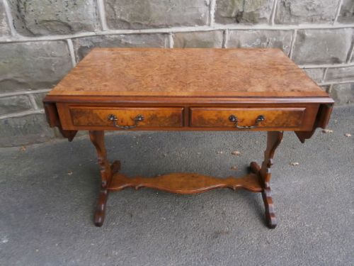 Small Burr Walnut Sofa Coffee Table c.1920 (1 of 1)