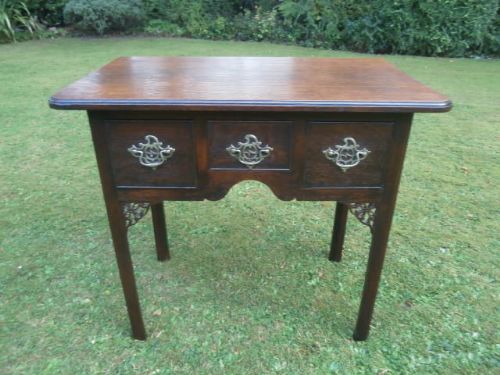 Antique Country Oak Lowboy / Side Table / Hall Table c.1800 (1 of 1)