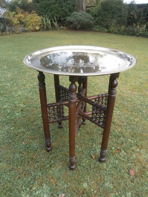 Antique Brass Top Coffee Table Beneres Table c.1900 (1 of 1)