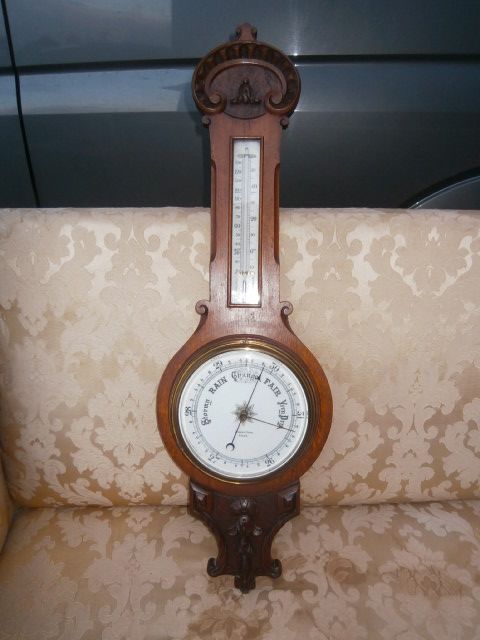Antique Carved Oak Aneroid Barometer Dyson & Son Leeds c.1910 (1 of 1) Antique Carved Oak Aneroid Barometer Dyson & Son Leeds c.1910 (1 of 1)