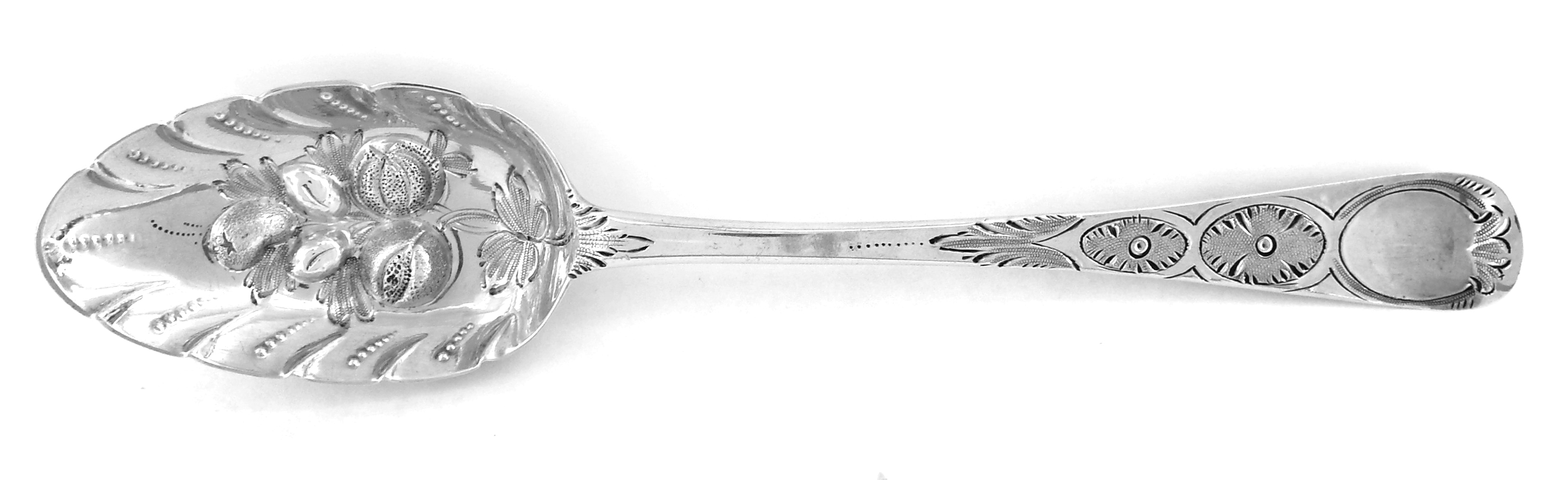 Antique Georgian Silver Berry Spoon Hanoverian Pattern London 1775 (1 of 8)