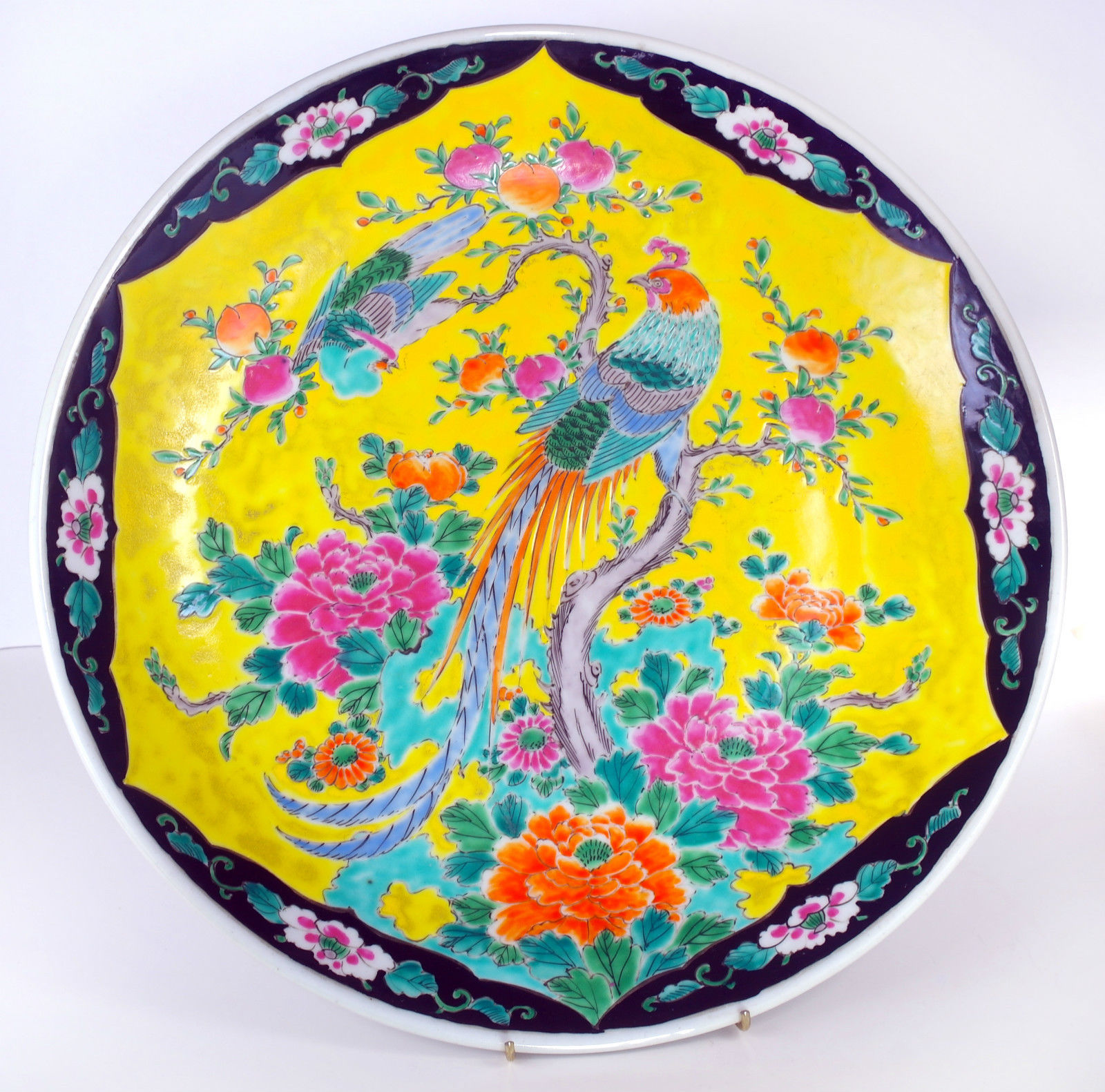 Large Beautiful Chinese Porcelain Hand Painted Charger / Large Plate (1 of 1)