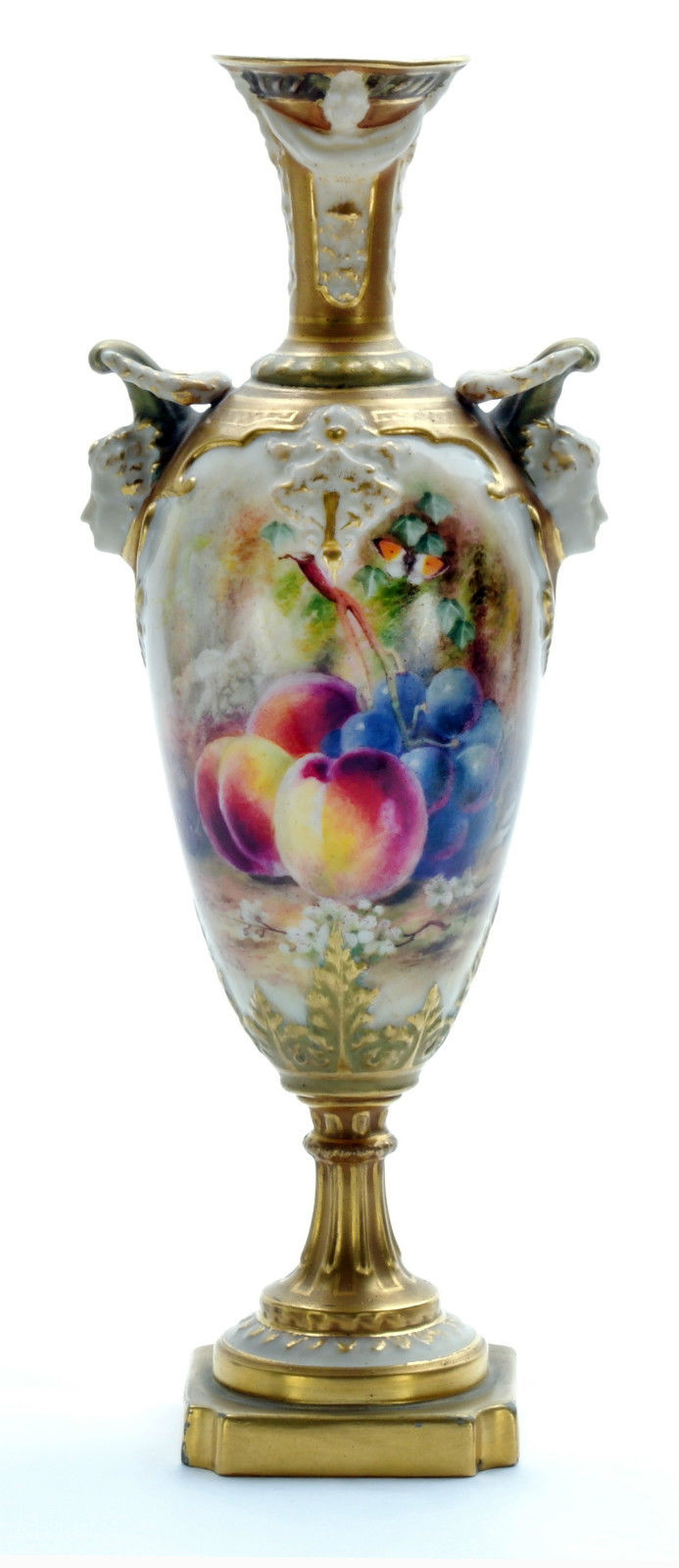 Royal Worcester Fruit Painted Vase 1919 Signed Ricketts (1 of 7)