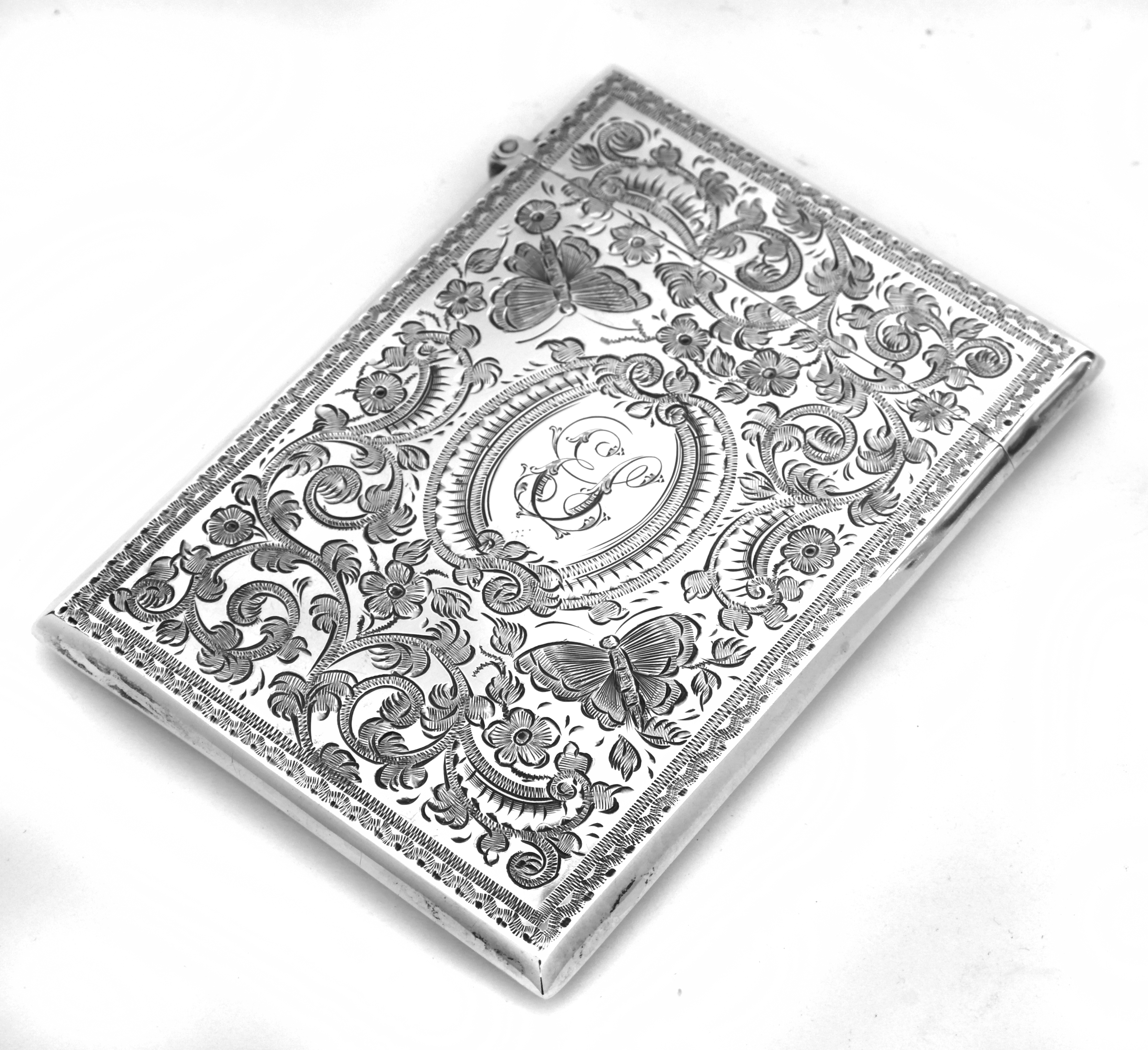 Fine Antique Victorian Solid Sterling Silver Card Case George Unite Birmingham 1900 (1 of 1) Fine Antique Victorian Solid Sterling Silver Card Case George Unite Birmingham 1900 (1 of 1)