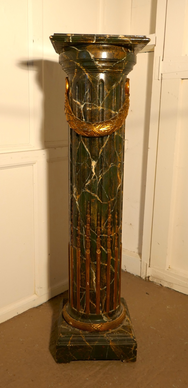 French Classical Column Pedestal in Simulated Marble (1 of 1) French Classical Column Pedestal in Simulated Marble (1 of 1)