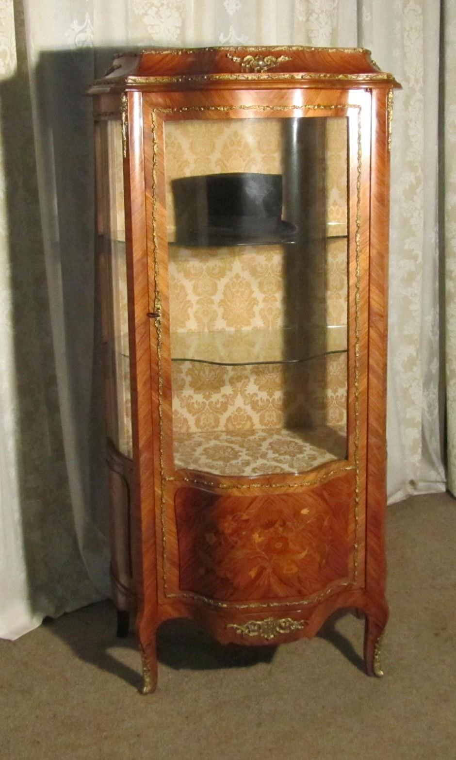 French Inlaid and Ormolu Mounted Vitrine (1 of 1)