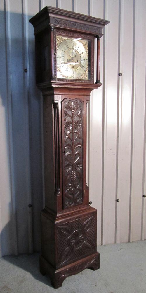 Georgian Carved Oak Longcase Clock (1 of 1)
