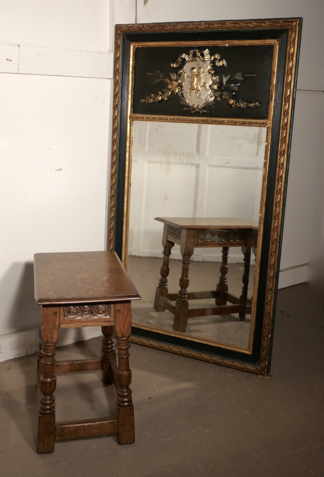 French Trumeau Style Console Mirror (1 of 7) French Trumeau Style Console Mirror (1 of 7)