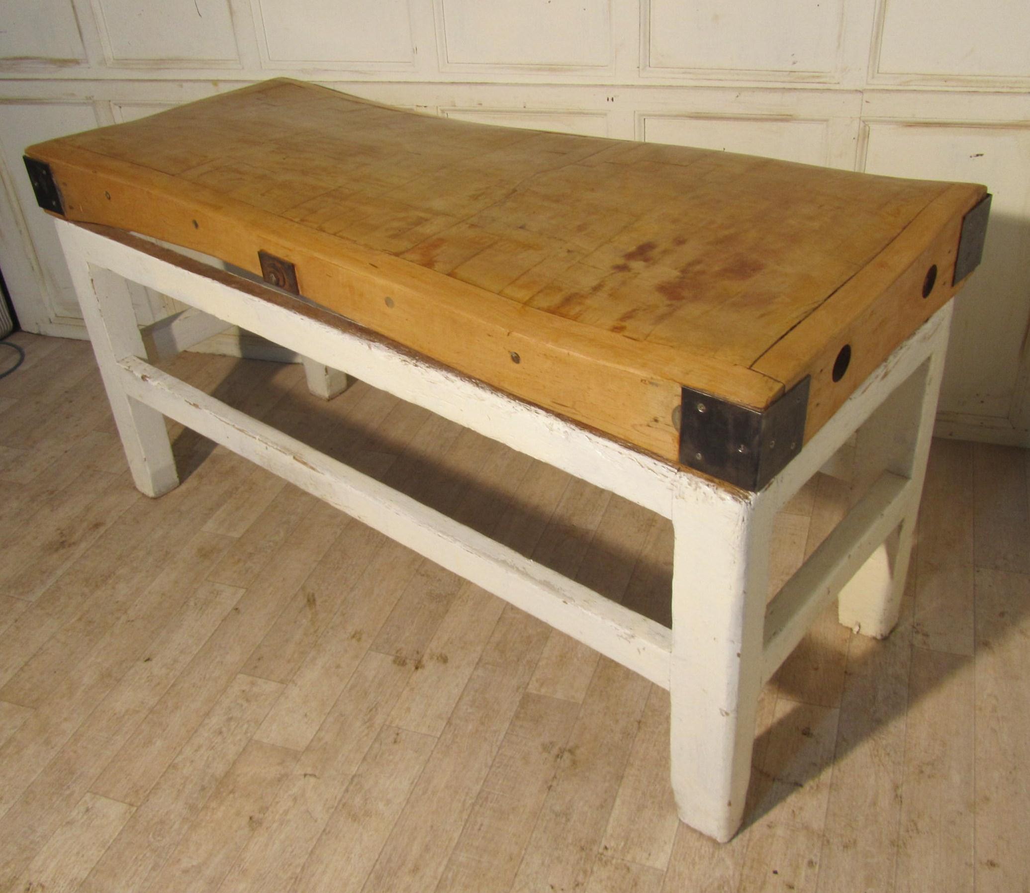 A French Vintage Butchers Chopping Block on Stand (1 of 1)
