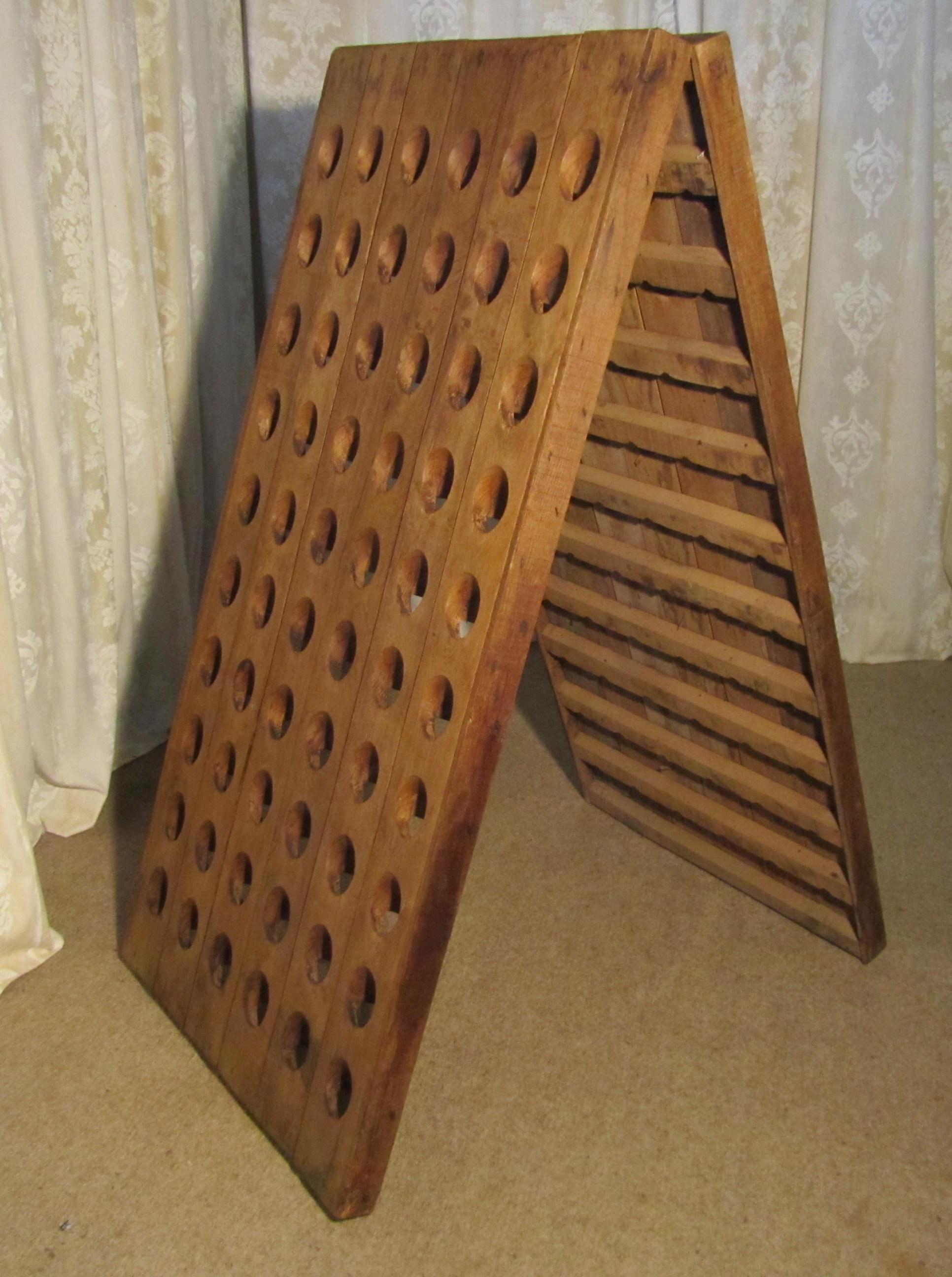 Large Original French Oak 120 Wine Bottle Rack (1 of 1)