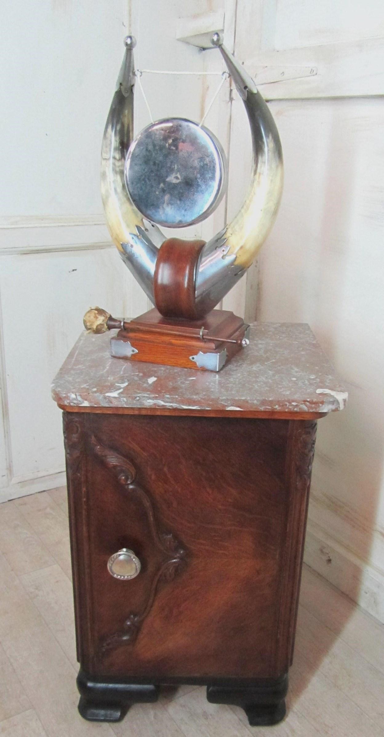 Art Deco Animal Horn Table Gong (1 of 1)