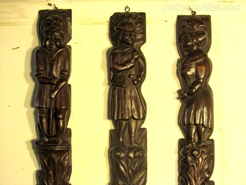 3 Large 19th Century Oak Carvings (1 of 5) 3 Large 19th Century Oak Carvings (1 of 5)