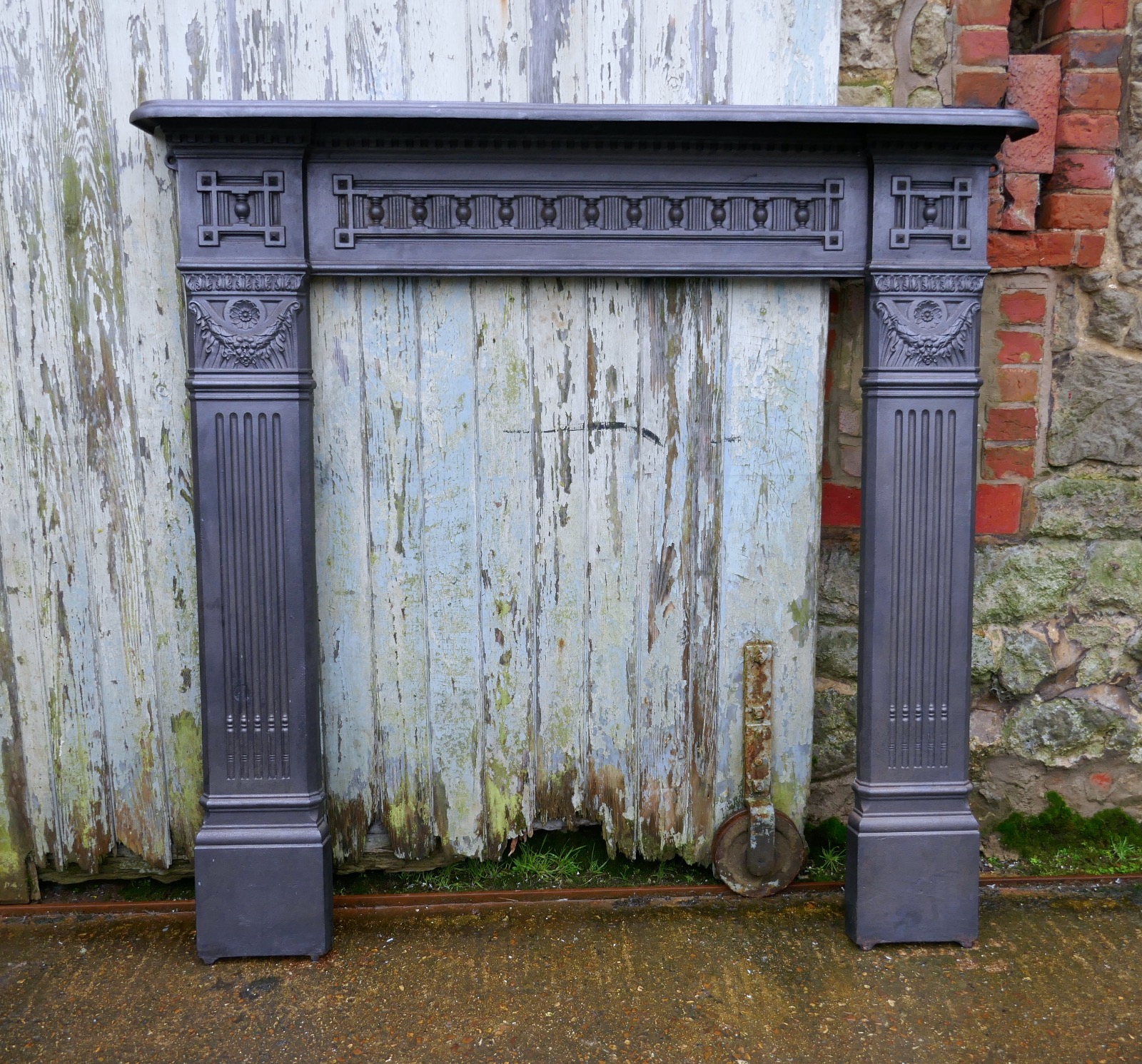 Large 19th Century Cast Iron Fireplace (1 of 5)