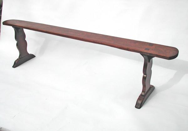 19th Century Antique Fruitwood Bench (1 of 1)