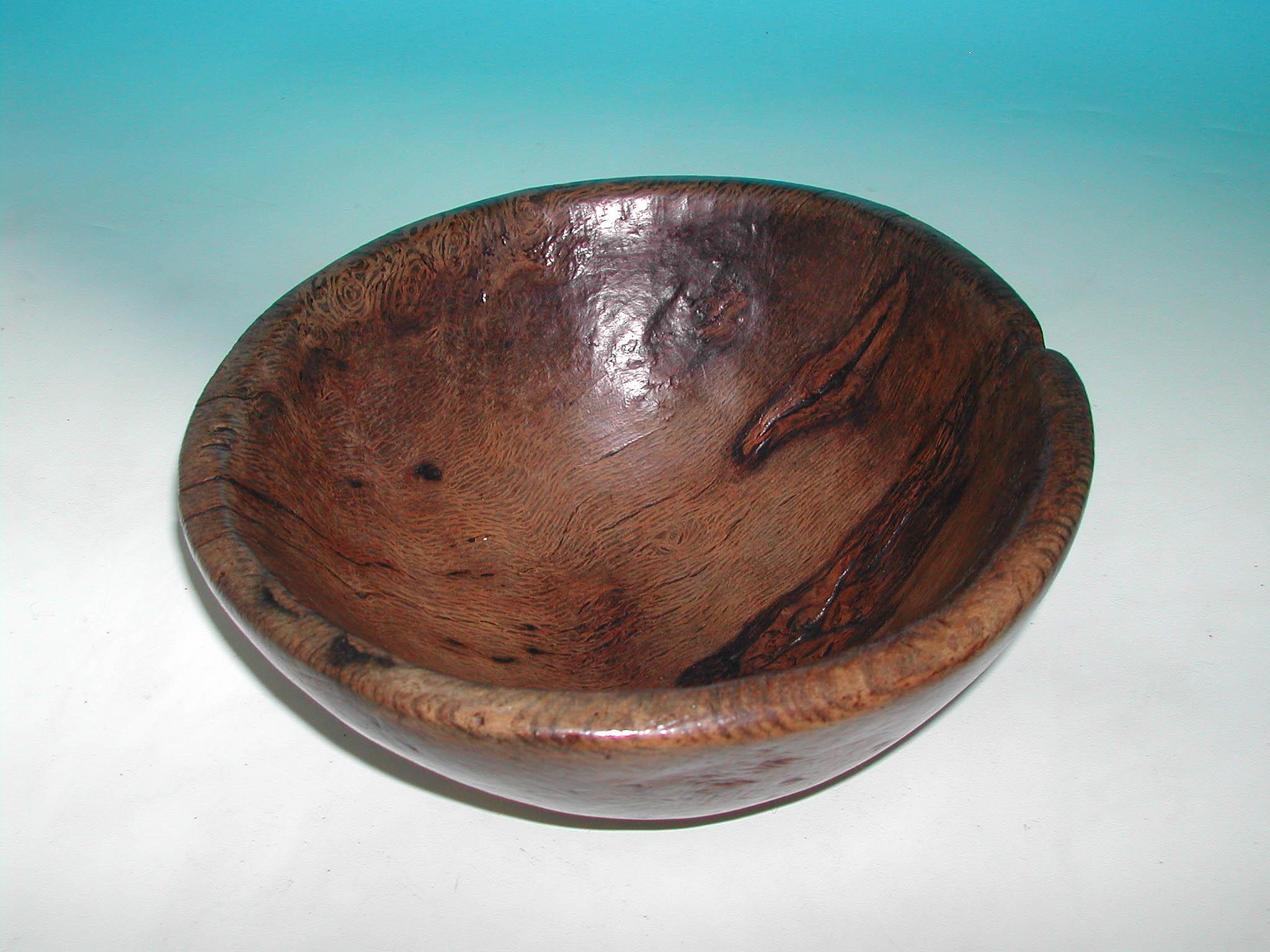 Antique treen 18thc "dug out" Dairy Bowl (1 of 1)