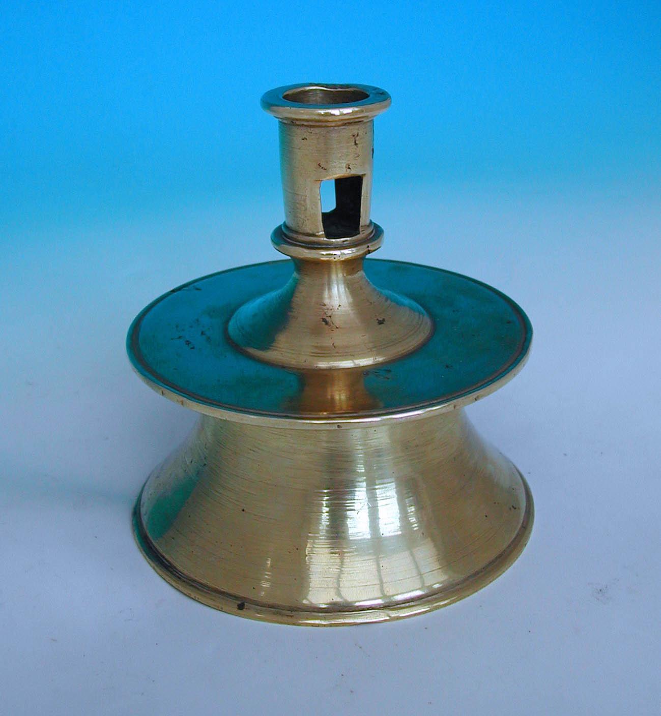 Antique 16thc Brass "Bell Base" Candlestick. (1 of 1)